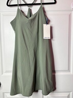Outdoor Voices Sage Green Slip Mini Dress